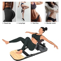 Máquina de Ejercicios 3 en 1 para Gimnasio, Estilo Nuevo, Acolchada, para Flexiones, Abdominales, Sentadillas Profundas, Levantamiento de Glúteos, Entrenador de Cadera