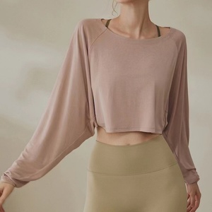 T-shirt de yoga décontracté pour femme, grande taille, imperméable, à manches longues, col rond, léger et ample, idéal pour le sport – Offre spéciale - Product Image 5