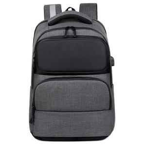 Sac à dos pour ordinateur portable de grande capacité pour homme, personnalisé, pour les déplacements professionnels, fermeture USB, cadre externe, style national, polyester - Product Image 3