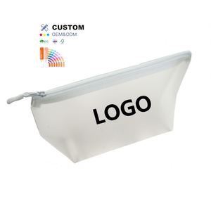 Korean Transparent Organizer Fashion <b>Make</b> <b>up</b> <b>Bag</b> Designer PVC Cosmetic Makeup Pouch With Custom Logo Print - Product Image 1