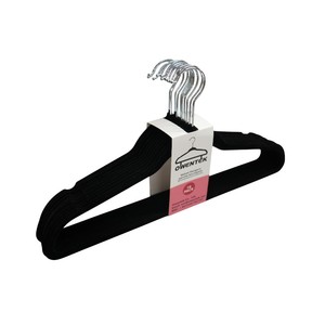 Cintres en <span class=keywords><strong>velours</strong></span> floqué noir antidérapants et peu encombrants, avec crochets rose doré, vente en gros du fabricant, personnalisables et économiques - Product Image 5