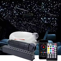 Plafonnier LED RGB à fibres optiques Ciel étoilé avec éclairage de décoration étoile filante, corps en aluminium, kit éclairage étoilé, éclairage intérieur de voiture