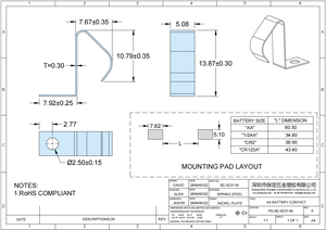 Độ chính xác dập một, AA pin liên hệ với SMT/SMD 14250, 14500 pin mùa xuân liên hệ với 5231 - Product Image 5