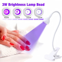 Nouvelle Lampe UV LED Mini Transfrontalière pour Ongles, Lampe de Table USB à Col de Cygne Portable pour Séchage de Gel et Vernis à Ongles