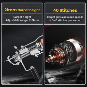 Commercio all'ingrosso 2 in 1 Tufting pistola per tappeto elettrico tappeto da cucire macchina da ricamo tappeto elettrico tessitura floccaggio macchina - Product Image 3