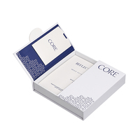 Caja de Regalo Magnética Personalizada para Perfume, Forro Interior Azul Marino, Impresión de Logotipo Personalizado, Caja Magnética para Perfume Sólido, Empaque para Fragancias