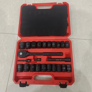 Jeu de clés à douilles de 1/2 pouce : Ensemble de 25 douilles à cliquet SAE et métriques, jeu d'outils à douilles avec boîte de rangement - Product Image 4