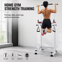 Tour de musculation multifonctionnelle en acier pour tractions, dips et exercices de levage des jambes suspendues