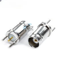 Connecteur coaxial RF BNC-KE180 à quatre broches, insertion directe, tête femelle Q9 BNC à souder sur carte PCB, type fiche