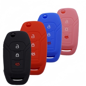 <span class=keywords><strong>Silicone</strong></span> Chìa Khóa Xe Bìa 3 Nút Lật Gấp Cao Cấp Không Thấm Nước Cho Ford Escort Opp Bag Biểu Tượng Tùy Chỉnh Chấp Nhận Được 100 Cái - Product Image 1