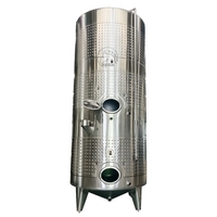 Fermenteur à vin vertical à compartiments, capacité totale de 8000 L, réservoir en acier inoxydable à double zone pour équipement de vinification, double chambre