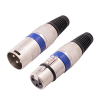 Connecteur de câble XLR 3 broches en alliage de zinc, mâle/femelle, à souder, pour microphone, adaptateur de prise audio pour micro