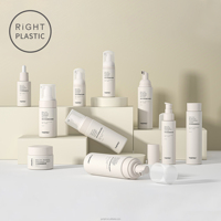 Bouteille ronde en PE RiGHT PLASTIC FEA 30ml 60ml 120ml 100ml 150ml 200ml Contenant cosmétique personnalisé Bouteille vide avec pompe moussante pour nettoyant visage
