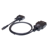 Adaptateur de câble d'extension DB15 vers OBD2 DC de 50 cm, J1962, 16 broches, mâle vers double femelle, analyseur de moteur