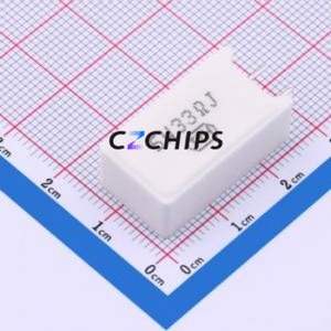 Résistance traversante SQM5W33RJ, composant traversant (THT), pas de 5 mm, ciment, 33 ohms, 5 % - Product Image 1