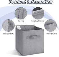 Boîtes de rangement en tissu imperméables pour armoire de chambre à coucher, style maison, cubes de rangement d'angle, bacs de rangement peu encombrants pour tiroirs