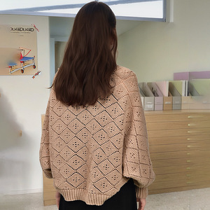 Chal de punto acrílico ligero y hueco para mujer, de color liso, tipo poncho, ideal para el verano, venta al por mayor - Product Image 2