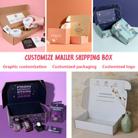 Boîte d'expédition en carton noir grand format pour vêtements, personnalisable avec logo imprimé, en carton ondulé pour l'emballage et l'expédition en gros