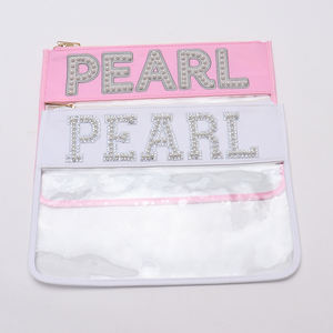 Keymy – sacs à cosmétiques transparents en Pvc avec fermeture éclair, sac de maquillage plat personnalisé, pochette en Nylon Transparent, 17 couleurs - Product Image 2