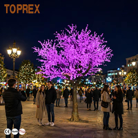 TOPREX 3.5m 3456 Leds Led tahan air Cherry mekar pencahayaan pohon bunga Dekorasi produk baru untuk luar ruangan