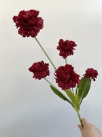 Vente en gros de 5 tiges de fleurs artificielles en soie, roses blanches, pour la décoration florale des tables de mariage, des salons