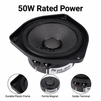 Haut-parleur large bande 4,5 pouces ZHL-4010 50W 100W de crête, composant audio professionnel pour enceinte colonne, enceinte de plafond, DIY