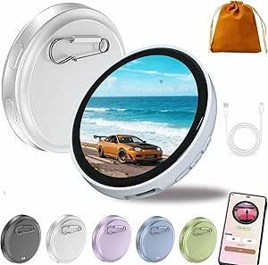 Rechargeable Wearable Digital Badge 1.8 Inch HD Clear Screen Open API Open Source Digital Pin Bluetooth Upload Personal Pendant
