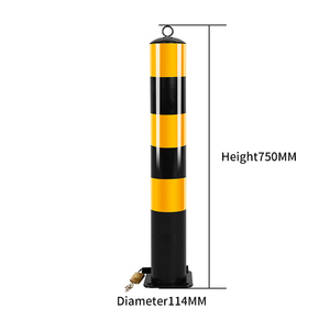 Key Lockable Foldable Security <strong>Bollard</strong> Safety Guard Post <strong>Barrier</strong> For Parking Lot Fold <strong>Bollard</strong> Parking Removable - Product Image 2