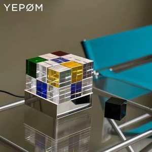 Tecnolumen Cubelight Designer Ambient Light <b>Table</b> Lamp Creative Decorative for Bedrooms 5V Remote Control Accessible - Product Image 1