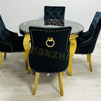 Usine Xuanzhen, mobilier de luxe nordique, table à manger moderne pas chère, ensemble de 4 chaises, table à manger en marbre, table à manger ronde