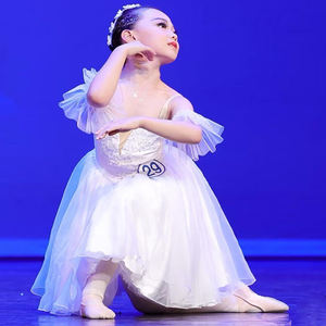 Tutú Romántico de Ballet Profesional Falda Larga Negro <span class=keywords><strong>Rojo</strong></span> Vestido Español para Adultos y Niños Traje para Actuación de Ballet - Product Image 4