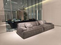 Design minimaliste moderne, meubles de salon de style italien, canapé en cuir en forme de cube, ensemble de canapés modulaires, ensemble de canapés en velours