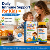 Capsules de vitamine C pour enfants, soutien immunitaire, croissance saine, antioxydant et santé digestive