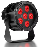 QSE Lighting 6*20W IP65 Projecteur LED Mini Par Étanche RGBW 4-en-1 pour DJ, Scène Extérieure et Éclairage Paysager avec Contrôle DMX512