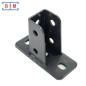 Основание для профиля Unistrut 1-5/8''x1-5/8'' с черным порошковым покрытием, изготовленное на заказ - Product Image 1