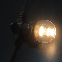 Ampoule LED G45 1W E27 Dimmable, Lumière Globulaire 220-240V Blanc Chaud 2700K, Incassable en PC pour Guirlandes Lumineuses