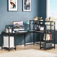 Bureau à domicile Bureau d'étude PC Ordinateur portable Table d'étude Bureaux avec étagère