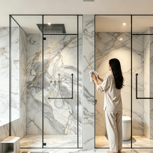 Panel <span class=keywords><strong>de</strong></span> Pared <span class=keywords><strong>de</strong></span> PVC Impermeable <span class=keywords><strong>de</strong></span> Alta Calidad con Protección UV, Panel Decorativo UV <span class=keywords><strong>para</strong></span> Pared <span class=keywords><strong>de</strong></span> Ducha, Revestimiento <span class=keywords><strong>de</strong></span> Pared <span class=keywords><strong>de</strong></span> Baño - Product Image 2