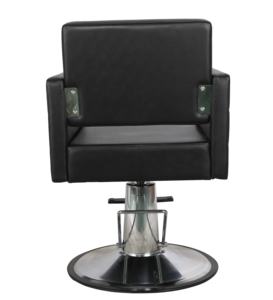 Chaise de salon ergonomique chic et noire pour femmes, <span class=keywords><strong>style</strong></span> antique classique avec base en métal pour studios de beauté et salons de coiffure - Product Image 4