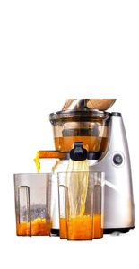 Mini-presse-agrumes commercial à extraction lente pour canne à sucre, oranges et agrumes, pressage à froid pour la maison et le bureau - Product Image 3