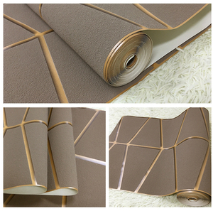 אישית משרד קירות <span class=keywords><strong>PVC</strong></span> מובלט זמש טפט 3D דבק ויניל קיר נייר - Product Image 5