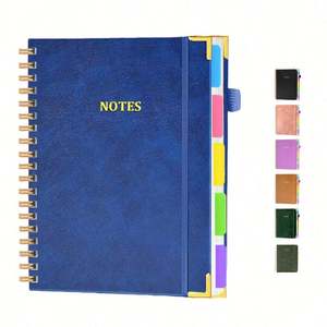 Custom No Ink Bleeding Hard Soft Leather <b>Notepad</b> Printed <b>A5</b> A6 A4 Journal Planner PU Spiral Diary Notebook with logo for Student - Product Image 1