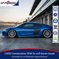 Jantes forgées sur mesure de luxe monobloc 20 pouces en argent brossé 5x112 pour Audi R8 Type 4S Supercar haute performance