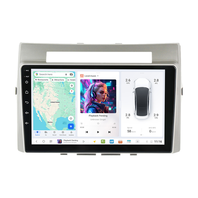 Hot New DUDUAUTO UIS7870 Dual Frequency GPS Car Radio Android Media Player Car-play for Toyota Corolla Verso AR10 2004 - 2009
