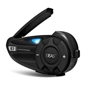 Ejeas Q2 2 Rider Voll duplex Langstrecken-Funk helm Inter phone Inter com unica dor Intercom Motorrad Bluetooth