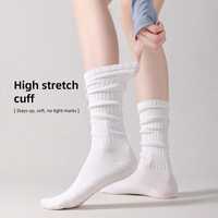 Chaussettes de yoga, pilates et barre longues et souples en coton, respirantes, antidérapantes, avec logo personnalisé, pour femmes – Conception gratuite
