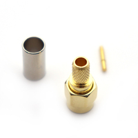 Conectores de género de alta calidad LWMC 1000V 50ohm DC a 6GHz RP para conector macho SMA para Cable RG58/RG100/LMR195 VSWR 1,2 Max