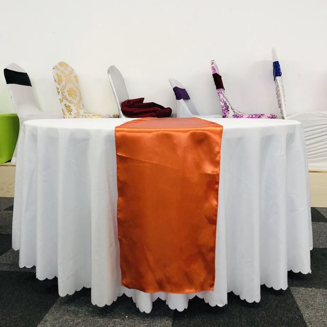 12" X 108" Satin Table Runners Satin Silk Table Runner for Wedding Party Events Decoration