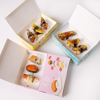 Boîte à sushi en papier imprimé Sakura, conteneur jetable pour sushi à emporter, conception personnalisée OEM, emballage alimentaire en gros