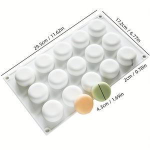 15 Cavity Round Cake <b>Mold</b> For DIY Chocolate And Filling Mousse Cake Tools Circle Shape <b>Hand</b> Wash Only - Product Image 3